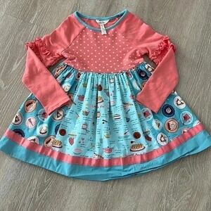 Matilda Jane Sweetie‎ Pie Dress Wonderment #30019D Girls 6 Holiday Cute